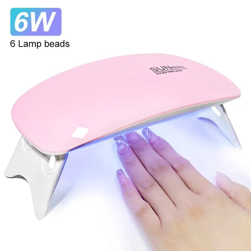Lampe UV LED SUN mini – Rose – Séchage rapide pour vernis semi-permanent