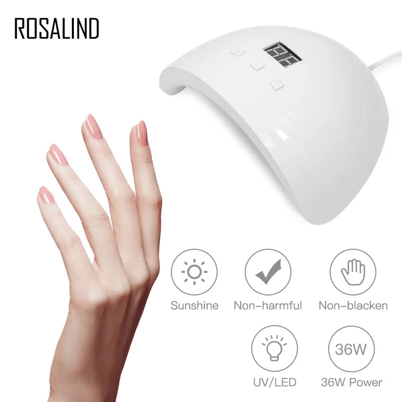 Lampe UV LED ROSALIND – 36W 18 LEDS – Séchage rapide pour vernis semi‑permanent