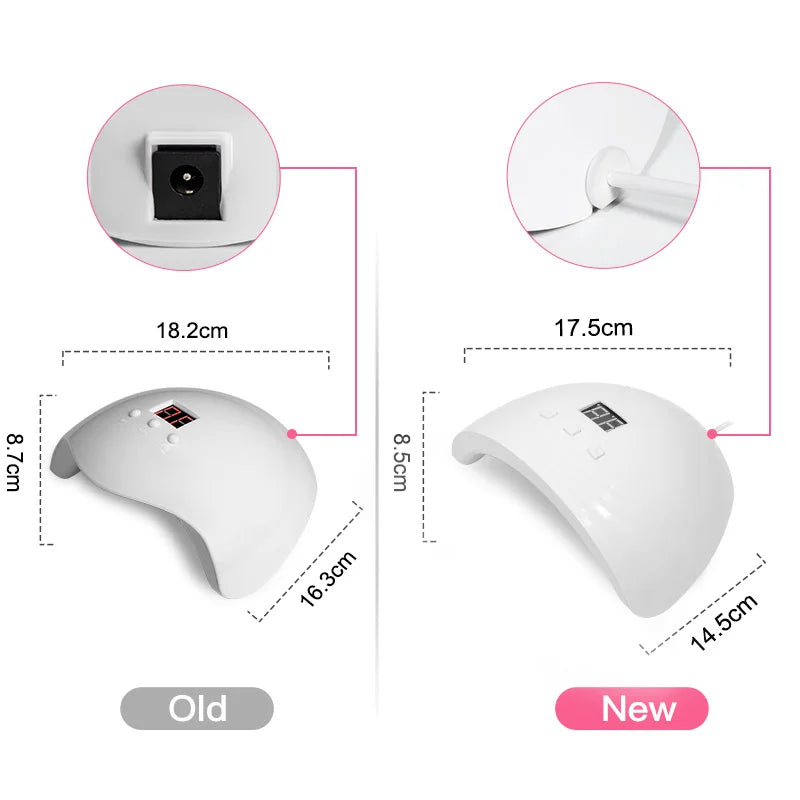 Lampe UV LED ROSALIND – 36W 18 LEDS – Séchage rapide pour vernis semi‑permanent